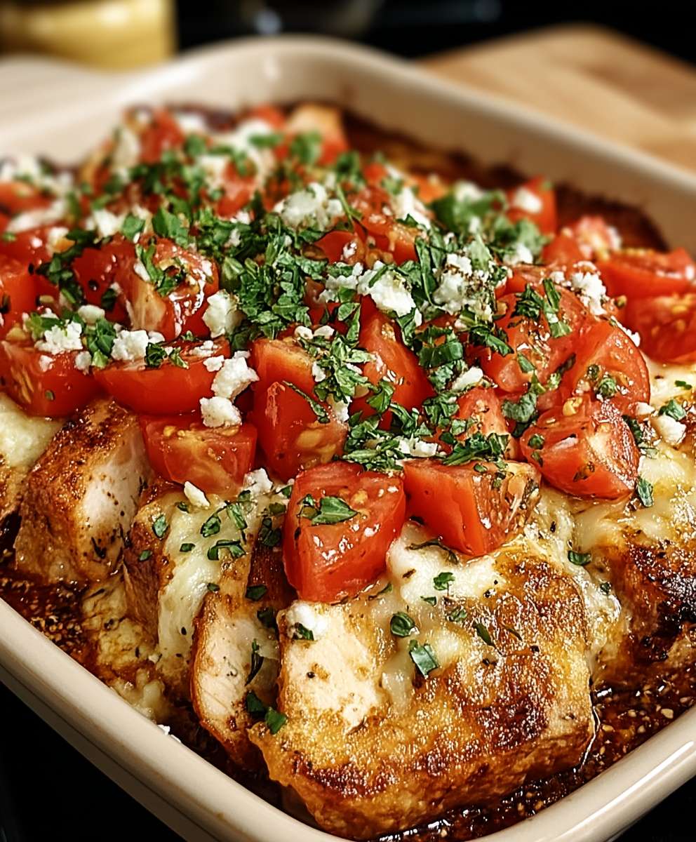 Hähnchen Bruschetta Auflauf