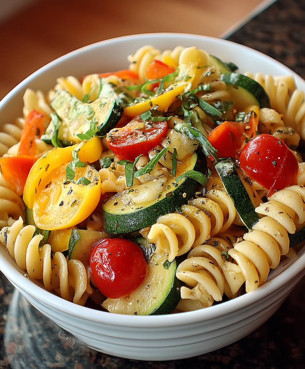 Sommer Gemüse Nudelsalat