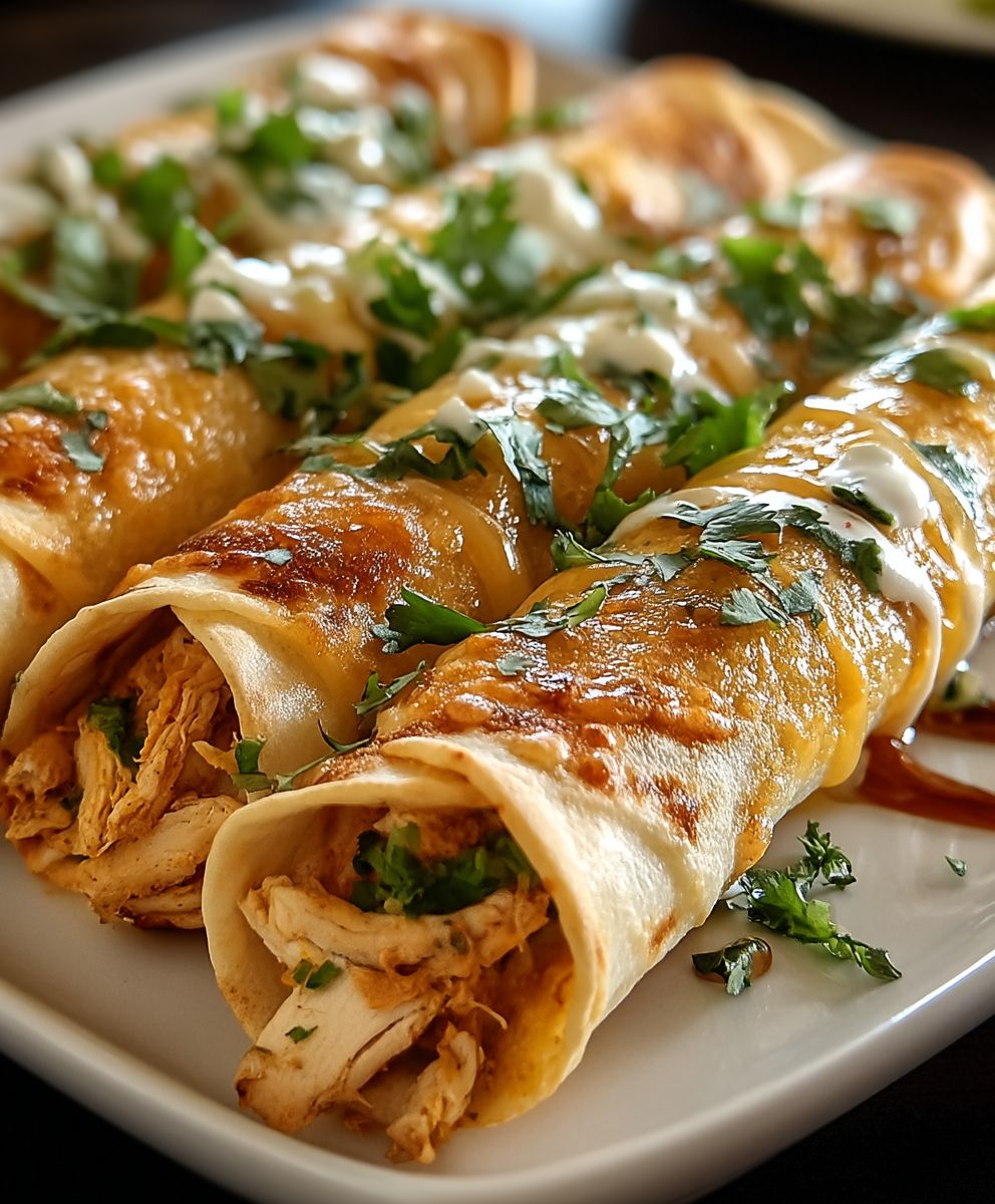 Jalapeno Popper Hähnchen Taquitos