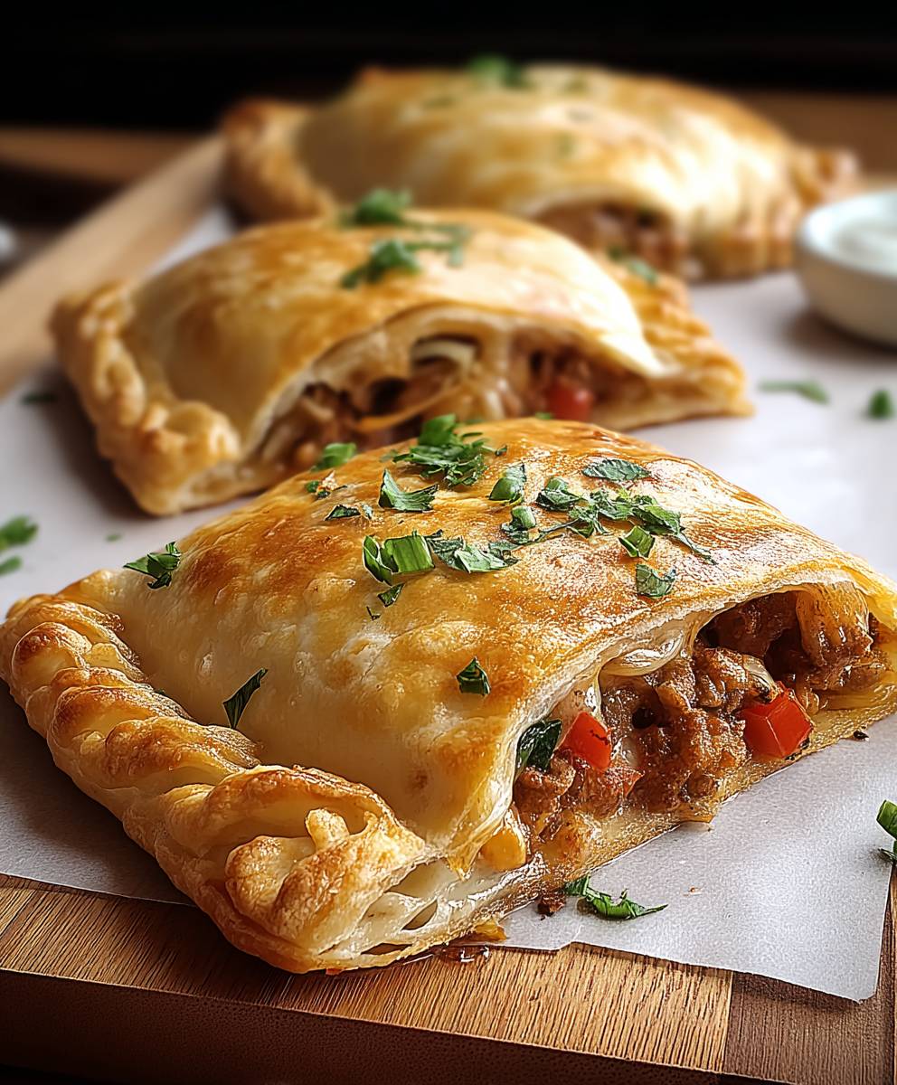 Taco Calzone mit Blätterteig