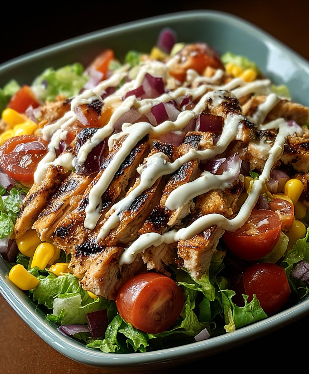 Gegrillter Hähnchen Taco Salat