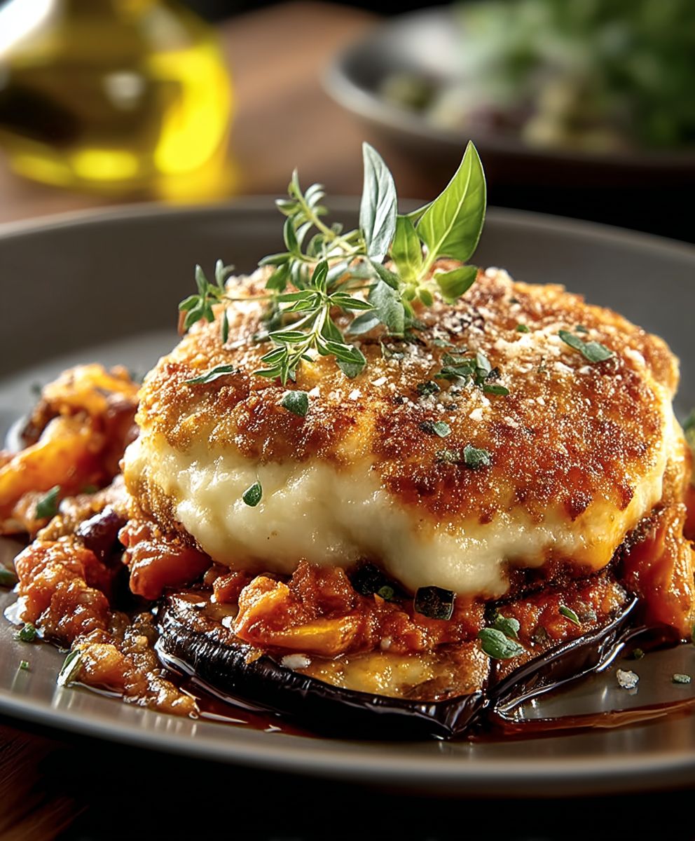 Hähnchen Auberginen Parmesan