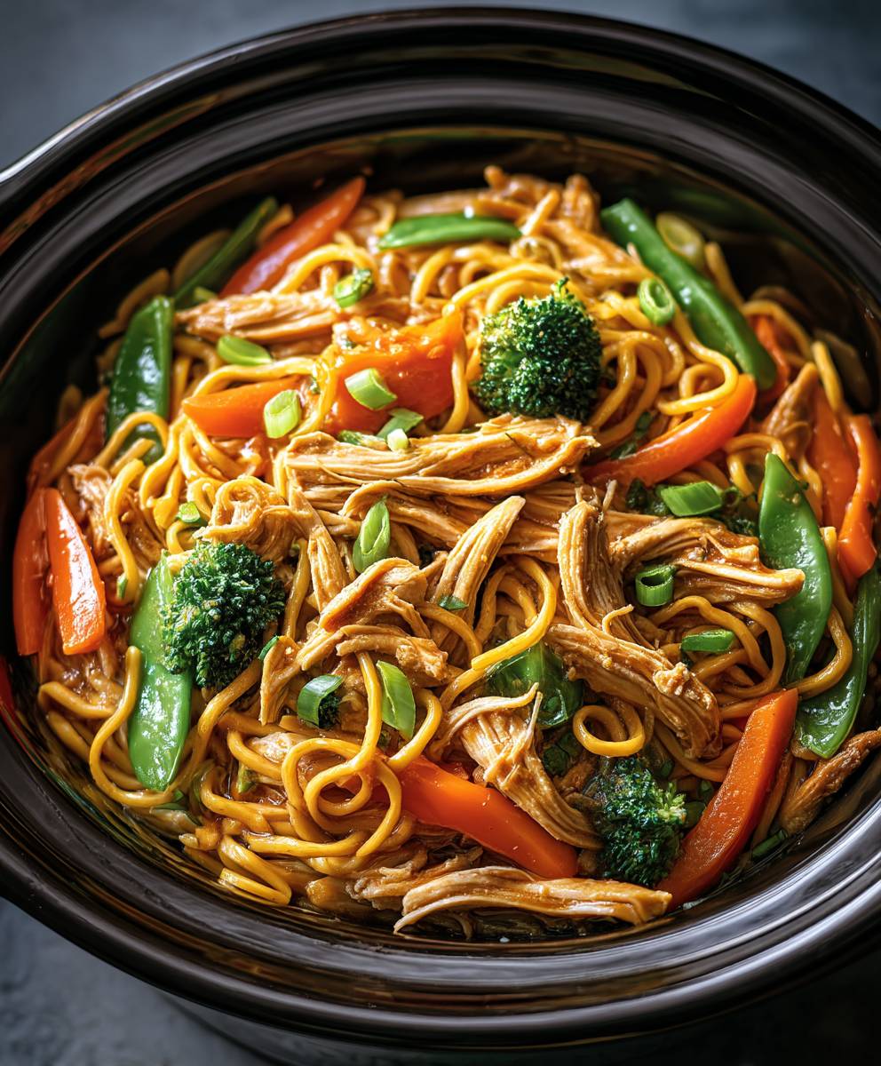 Hähnchen Lo Mein Schongarer