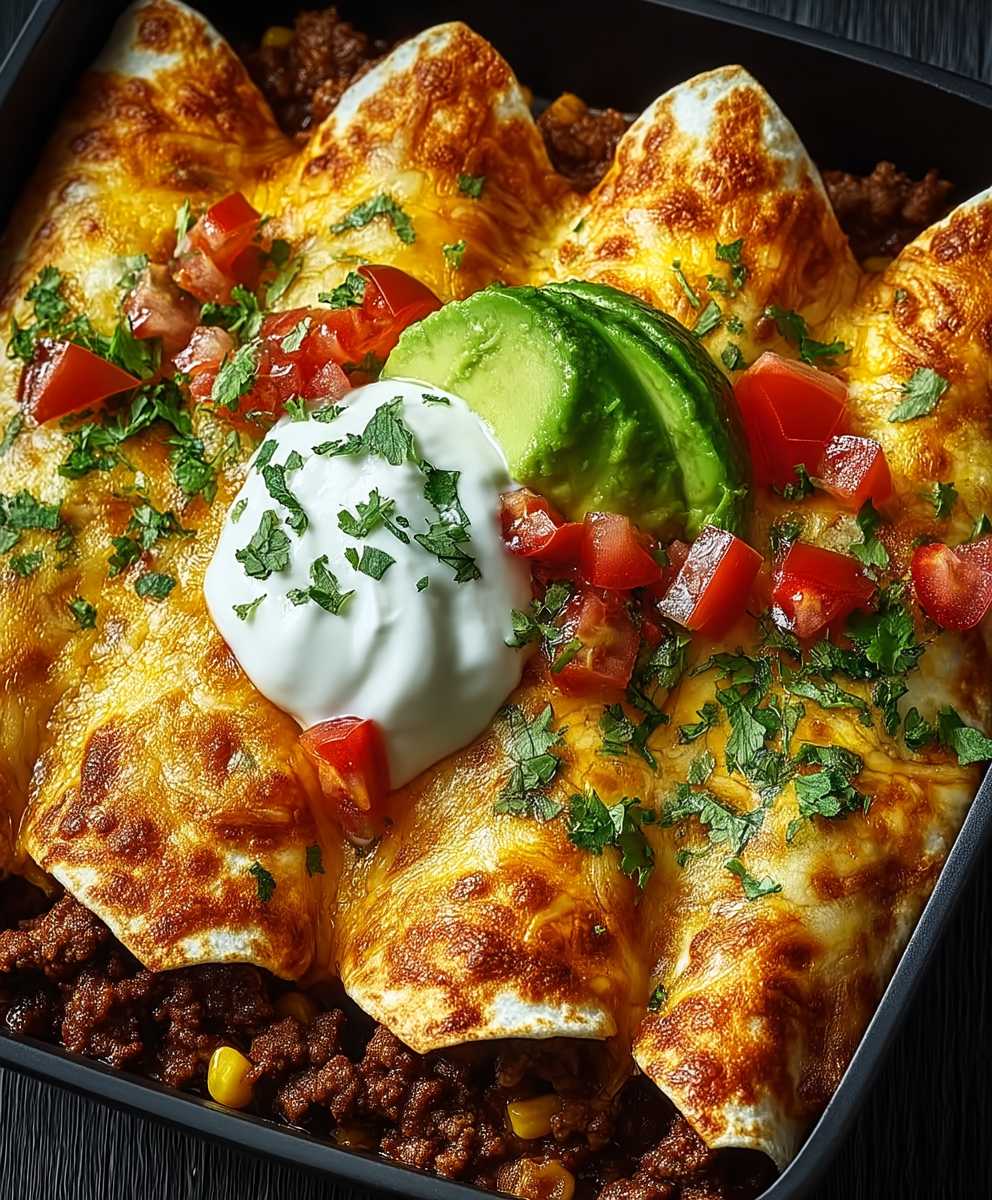 Gebackene Enchiladas Hackfleisch