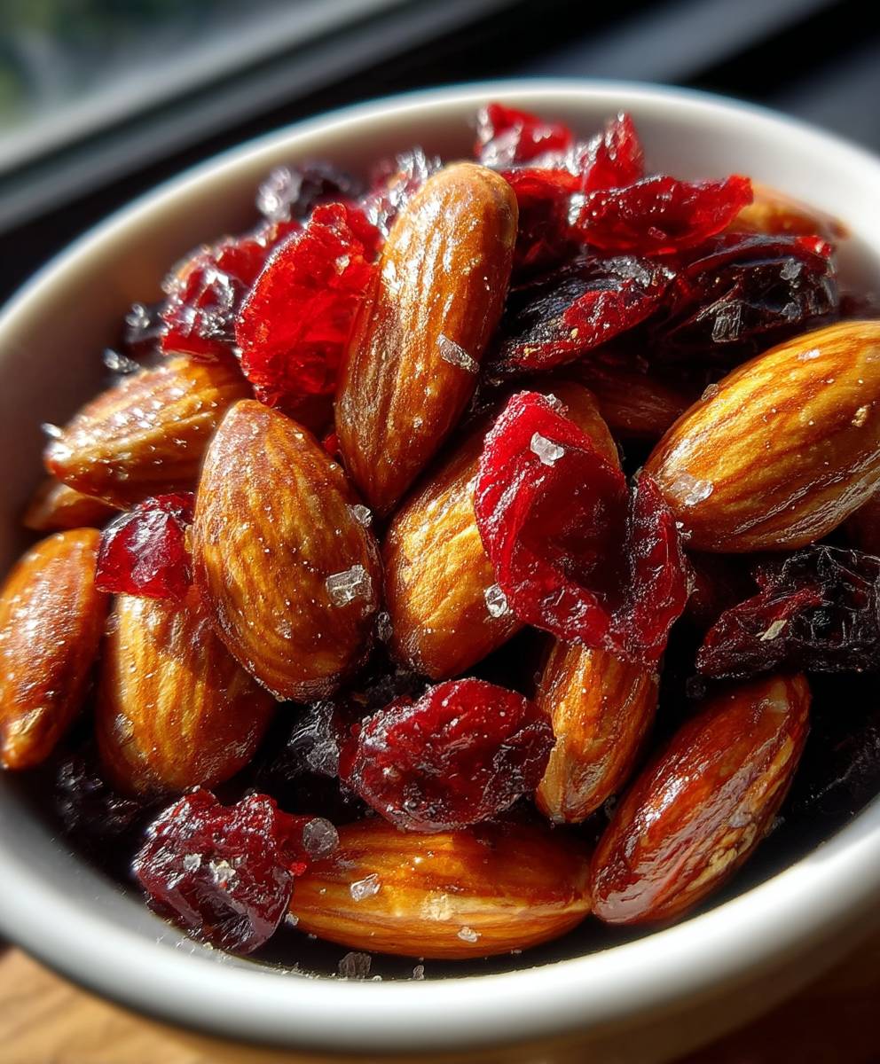 Geröstete Mandeln Cranberries schnell