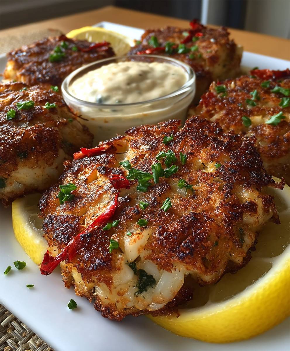 Krabbenkuchen Zitronen Aioli