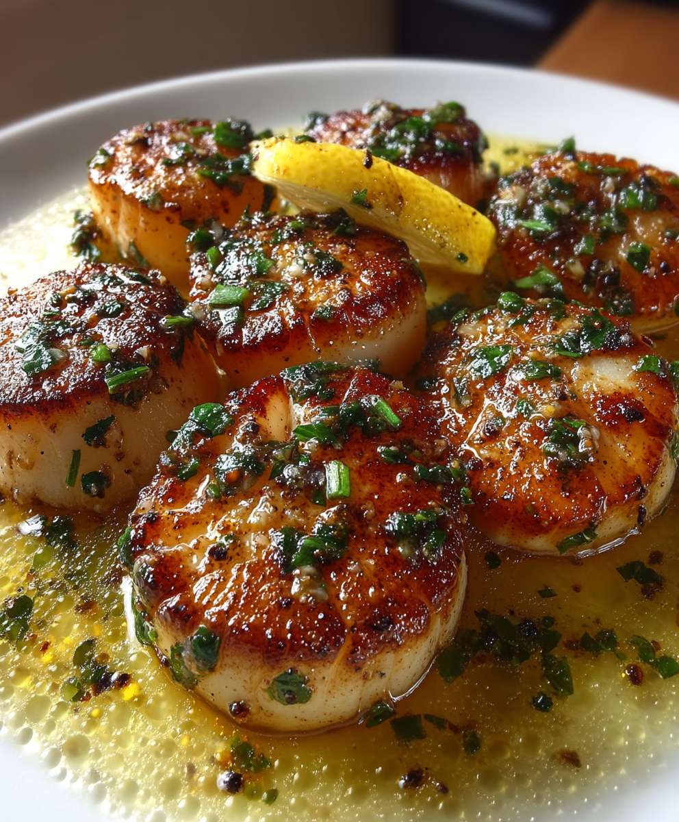 Gebratene Jakobsmuscheln Zitronenbutter