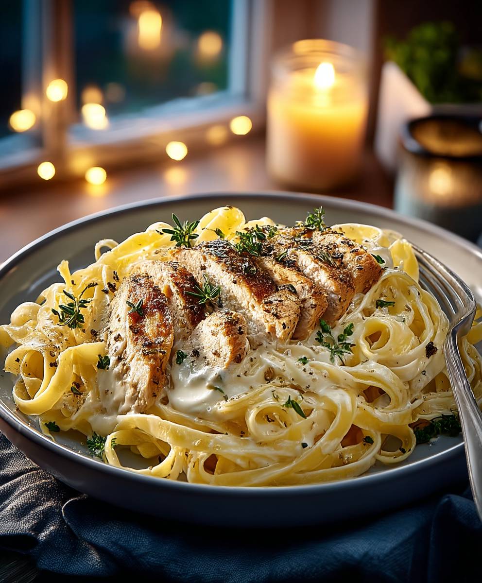 Hähnchen Fettuccine Alfredo