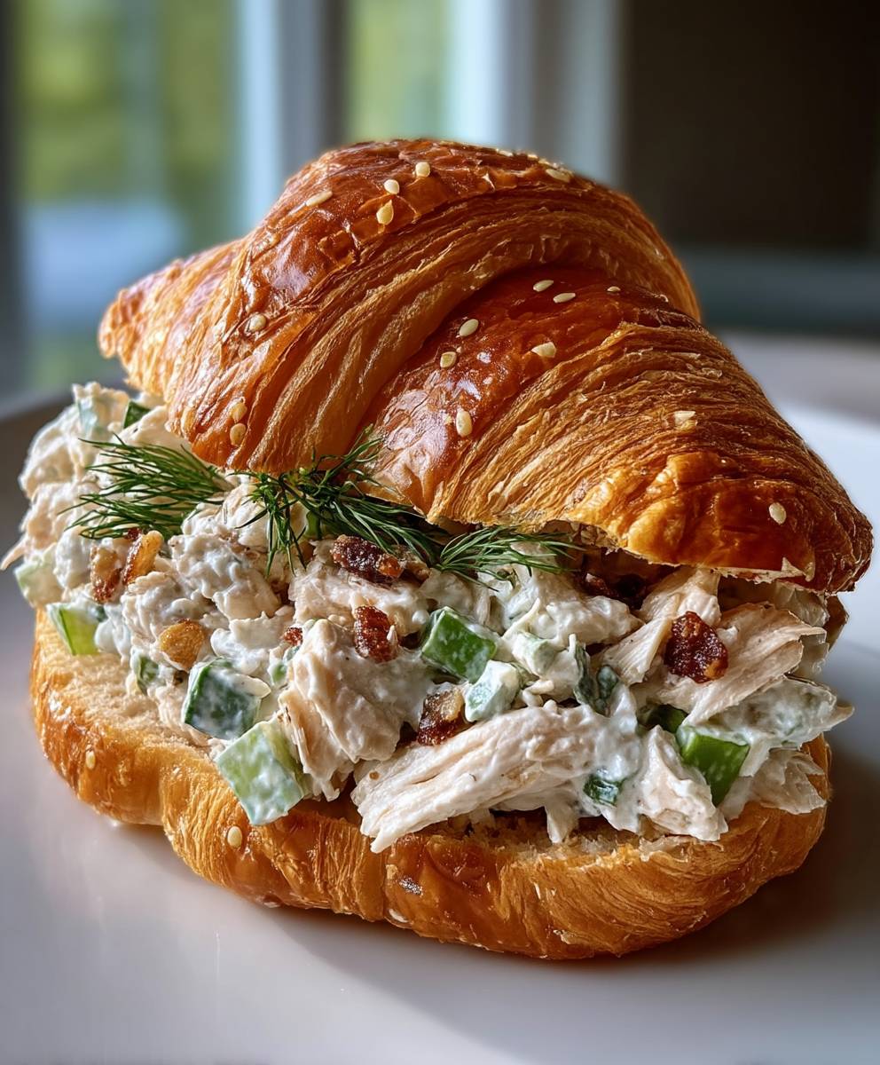 Croissant Hähnchensalat Sandwich