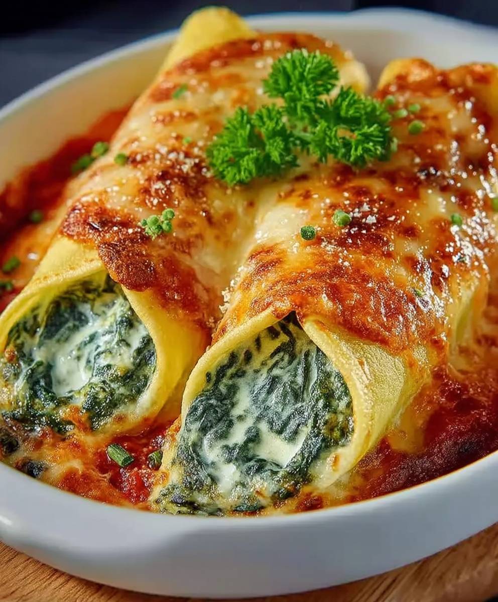 Cannelloni Spinat Ricotta Füllung