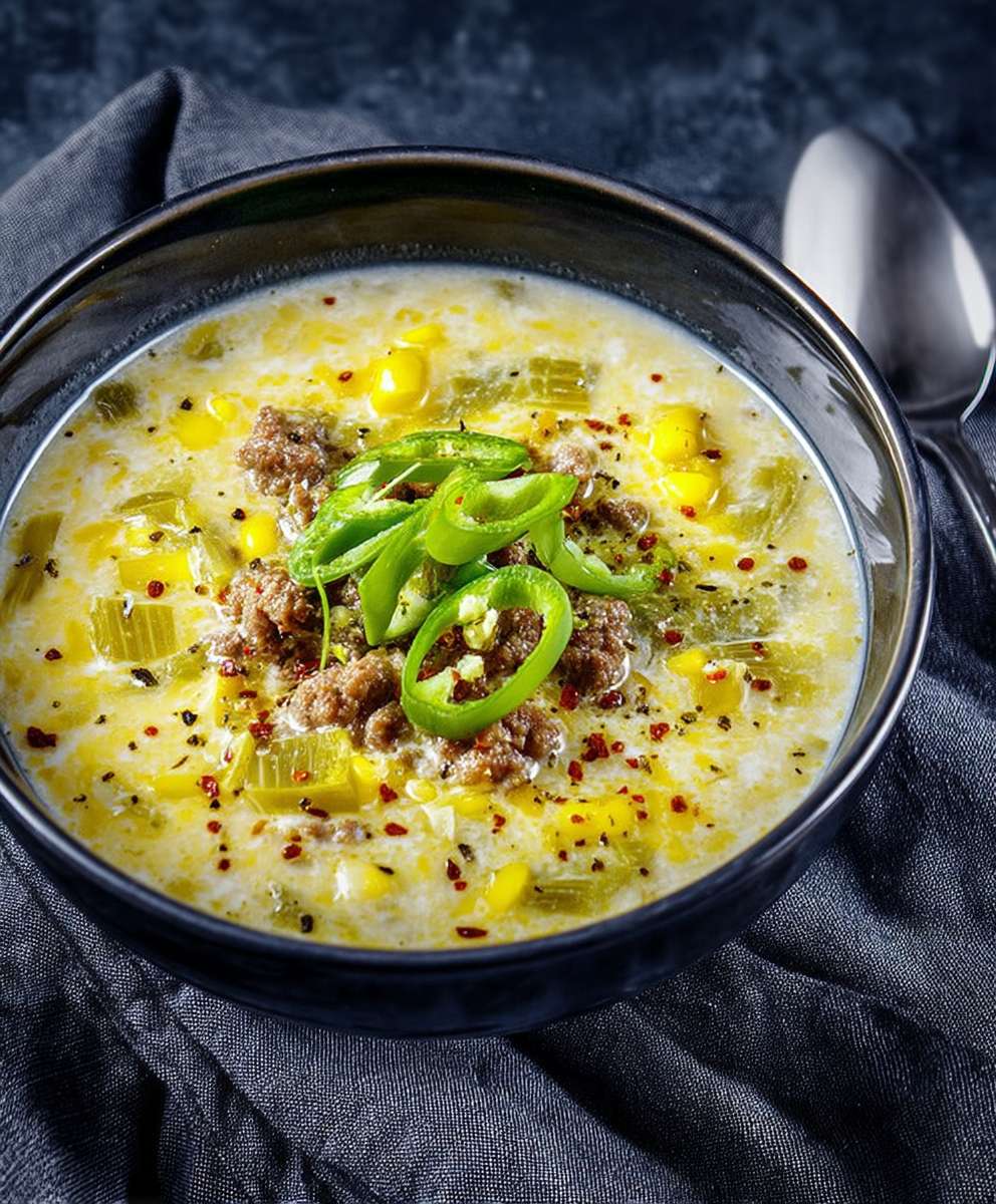 Käse Lauch Suppe Hackfleisch
