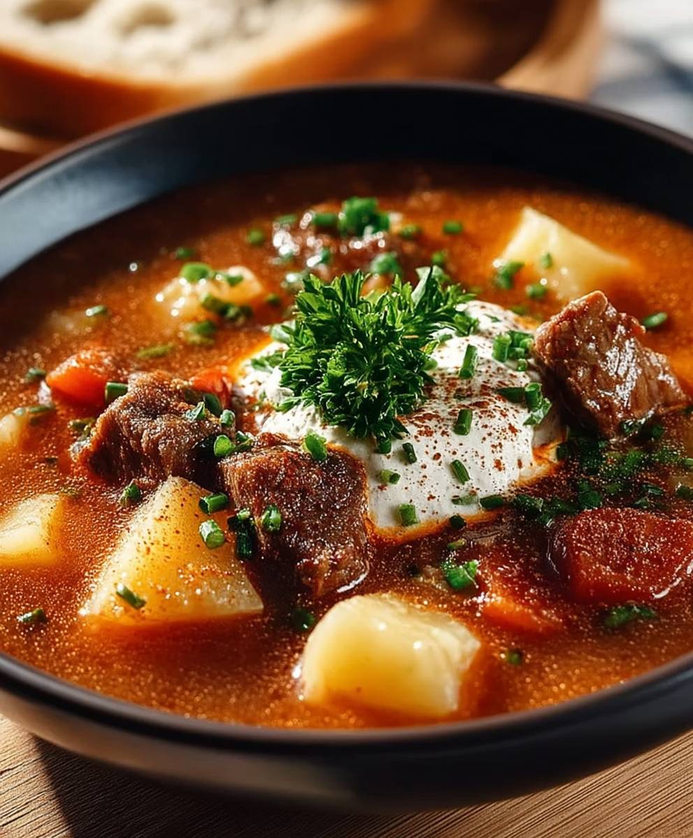 Gulaschsuppe mit Kartoffeln