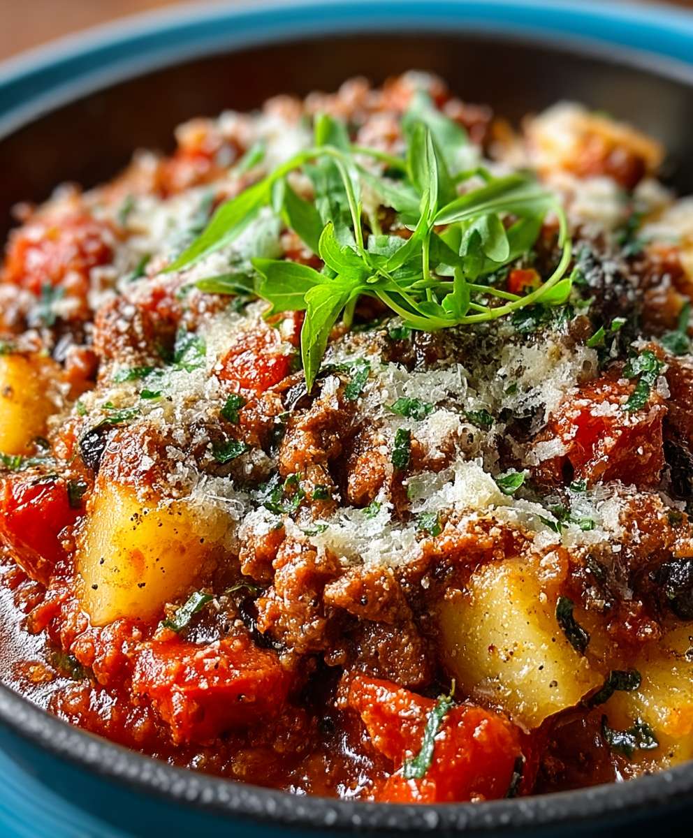 Puttanesca Hackfleisch