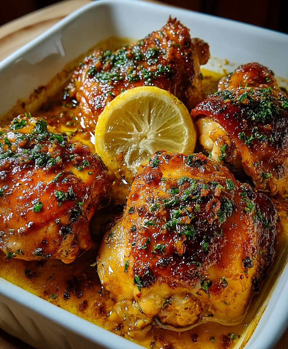 Zitronen Butter Hähnchen backen