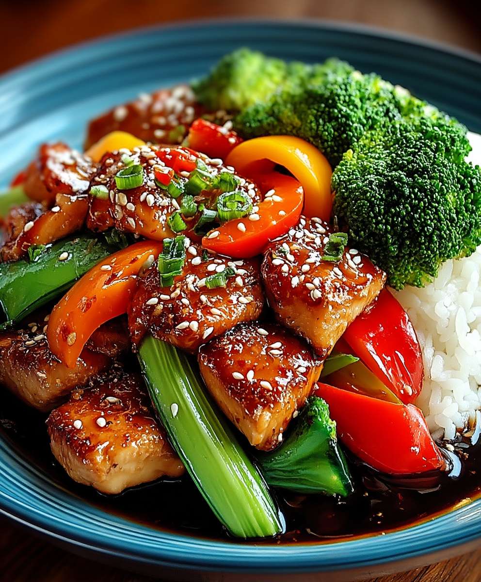 Teriyaki Hähnchen Gemüse