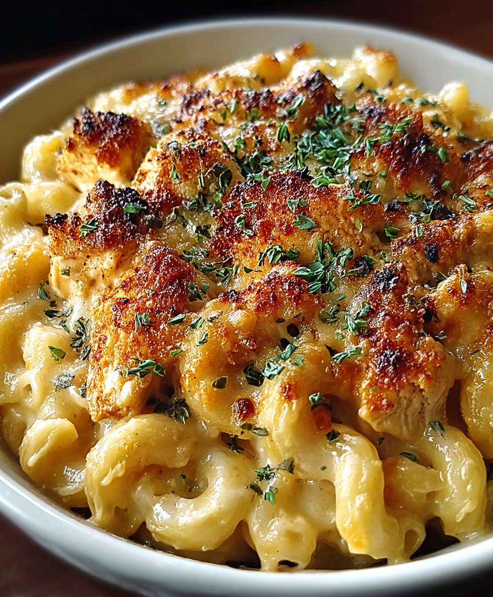 Hähnchen Mac and Cheese