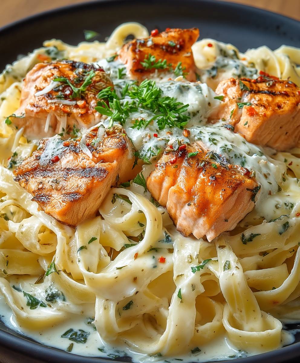 Lachs Fettuccine Alfredo