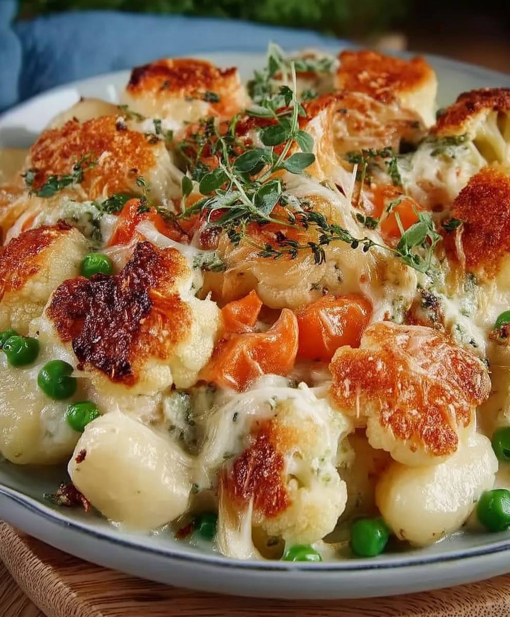 Blumenkohlauflauf vegetarisch Gnocchi