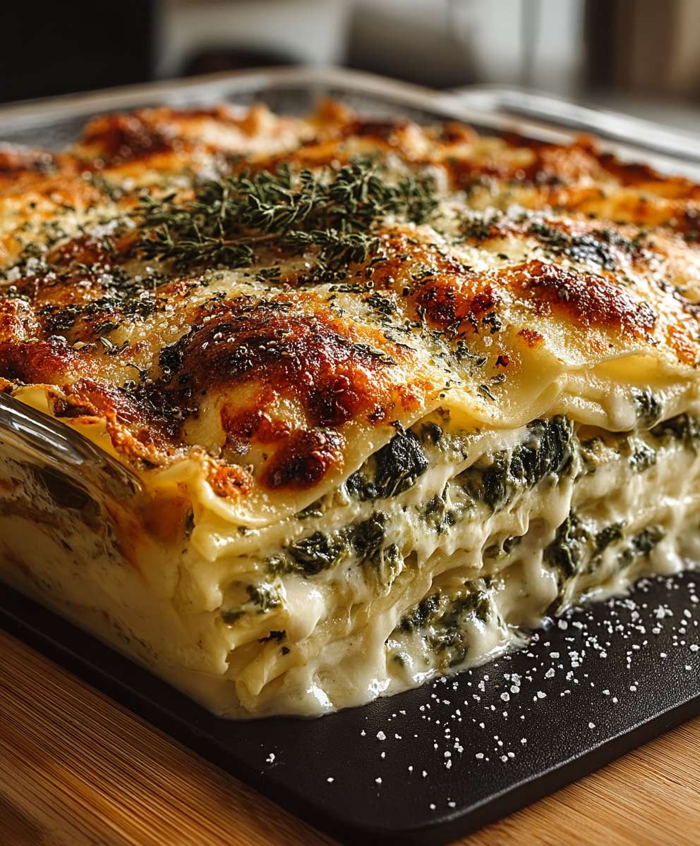 Spinatlasagne mit Béchamelsauce