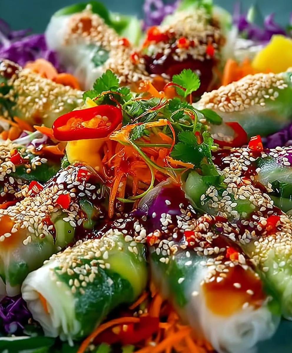 Frühlingsrollensalat Ingwer Dressing