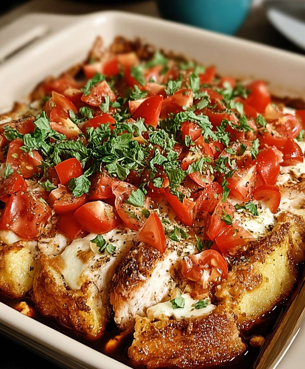 Hähnchen Bruschetta Auflauf