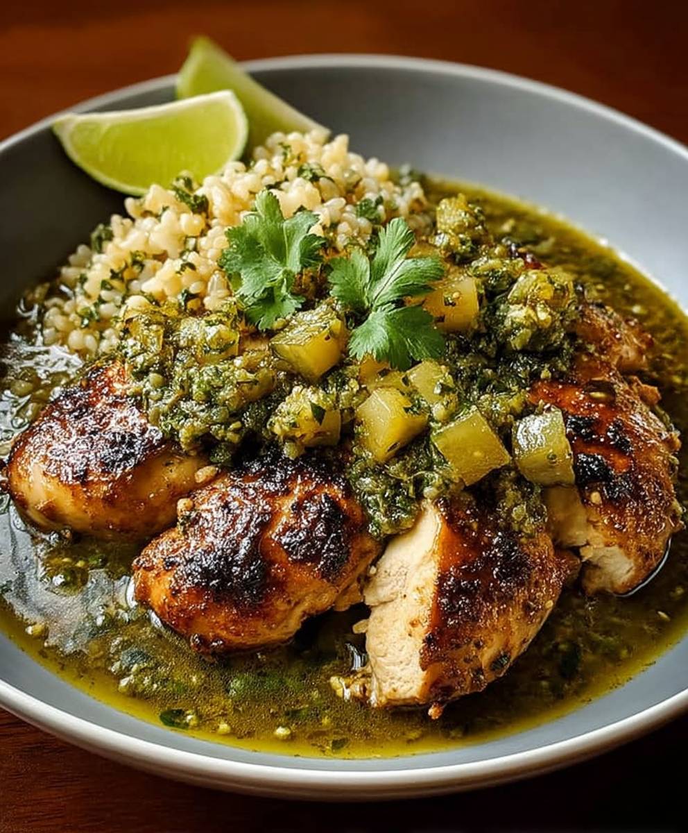 Salsa Verde Hähnchen Druckkochtopf