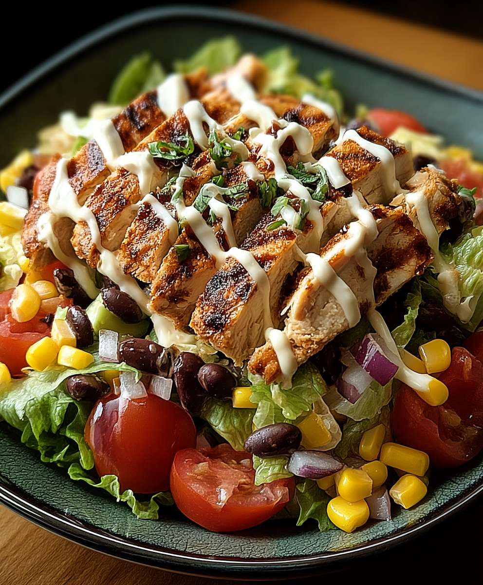 Gegrillter Hähnchen Taco Salat