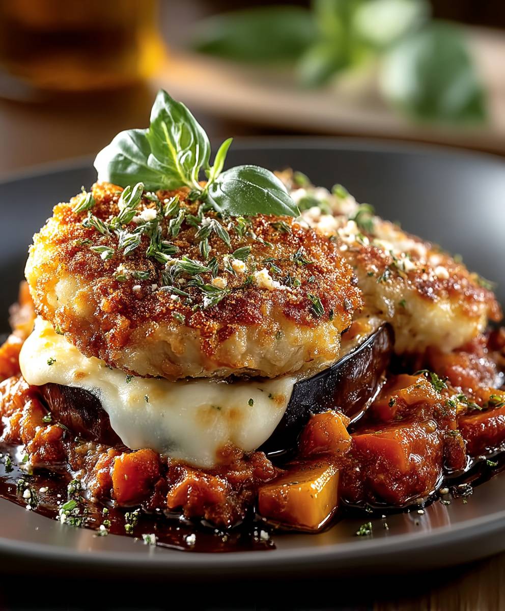 Hähnchen Auberginen Parmesan