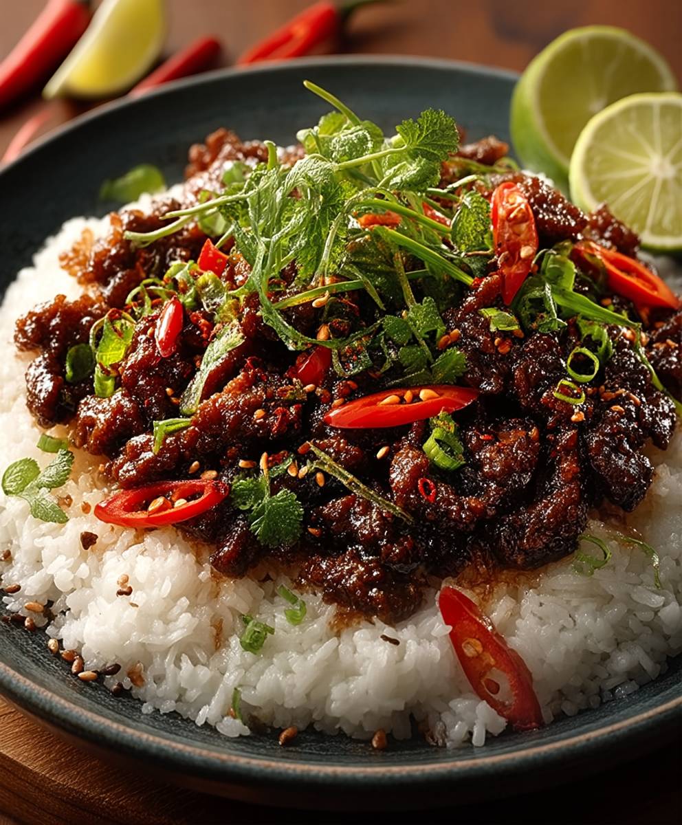 Knuspriges Chili Rindfleisch