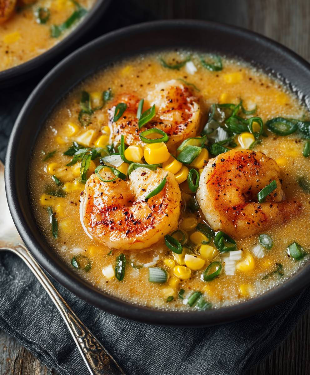 Garnelen Mais Suppe