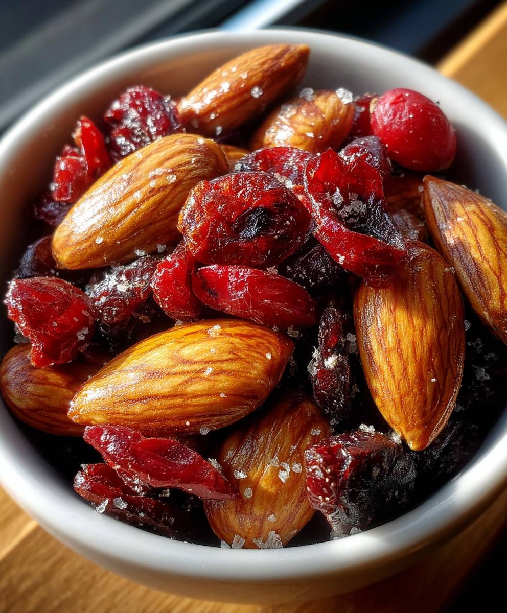 Geröstete Mandeln Cranberries schnell