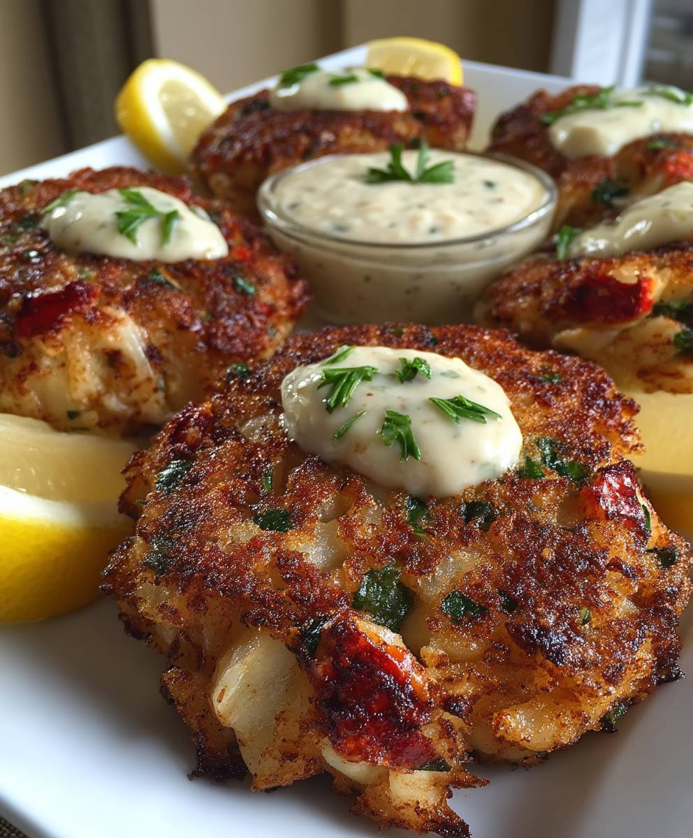 Krabbenkuchen Zitronen Aioli