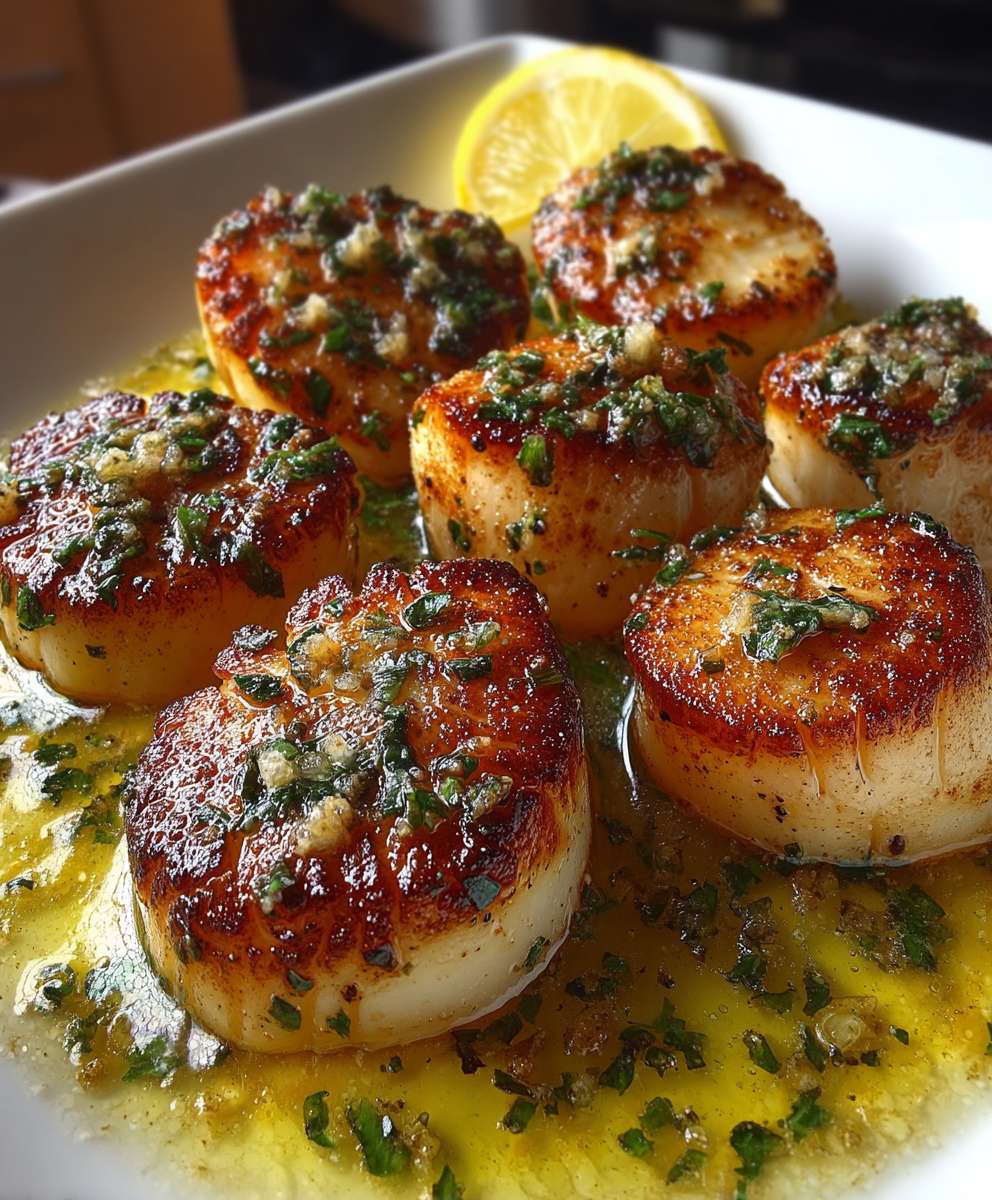 Gebratene Jakobsmuscheln Zitronenbutter