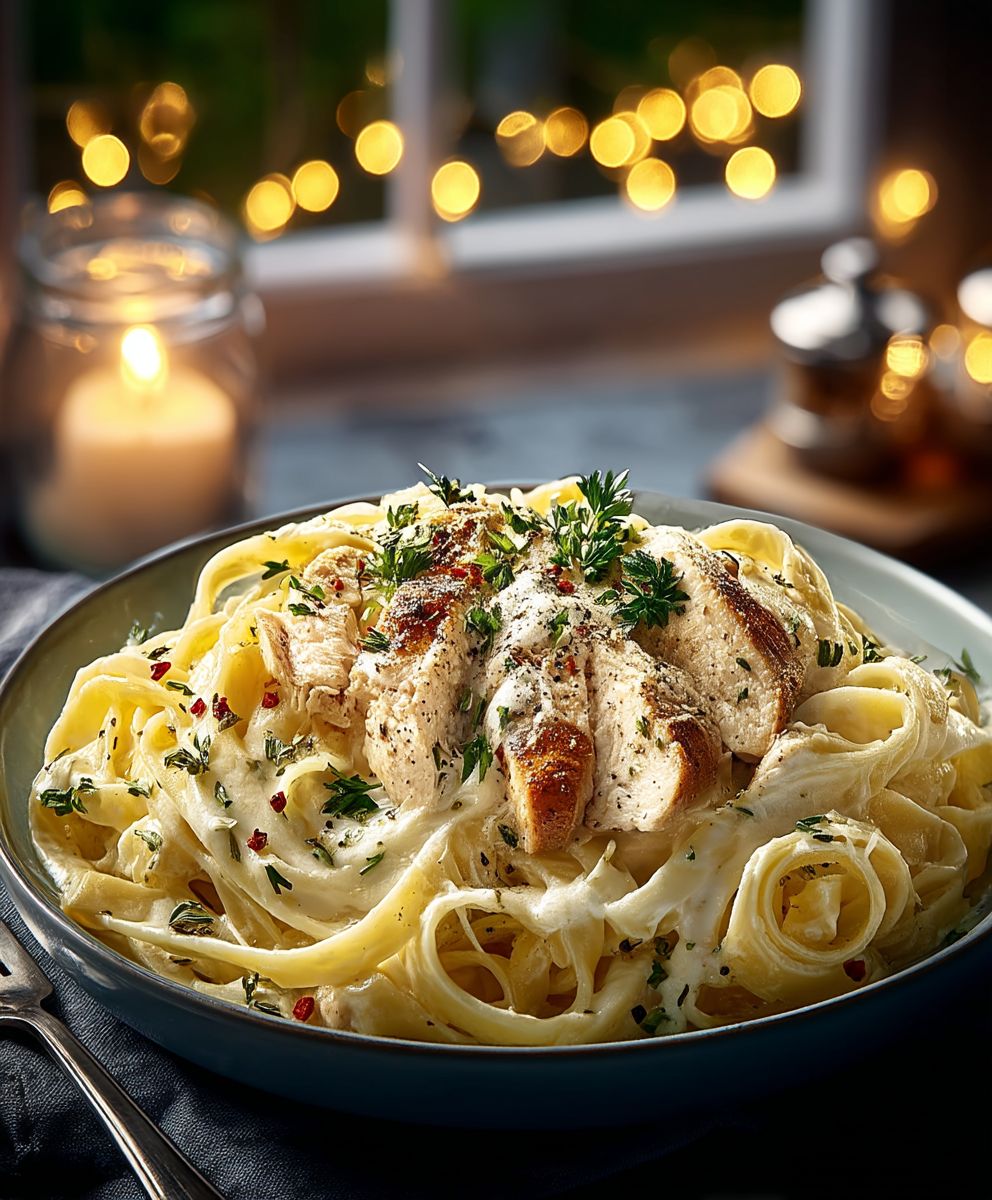 Hähnchen Fettuccine Alfredo