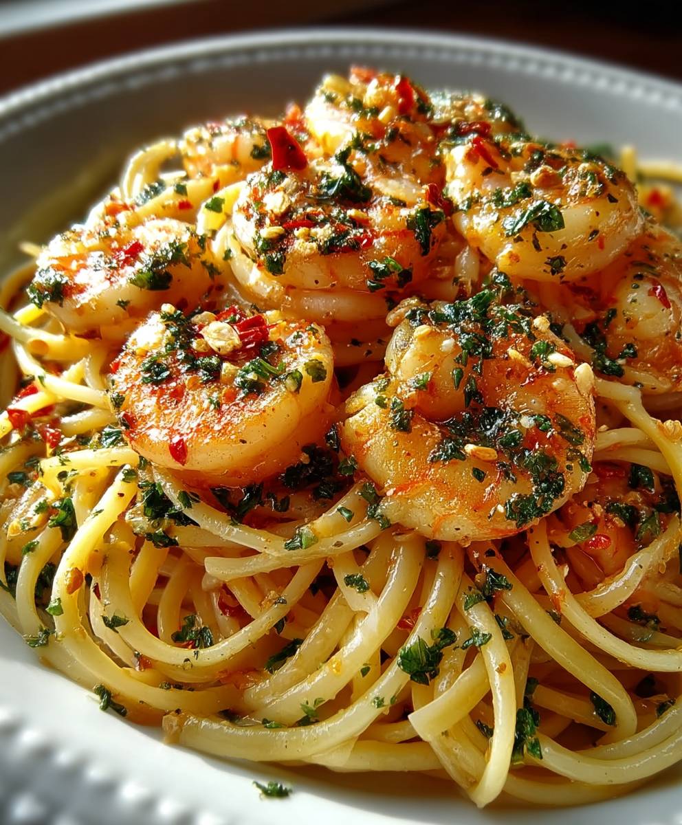 Garnelen Scampi Pasta