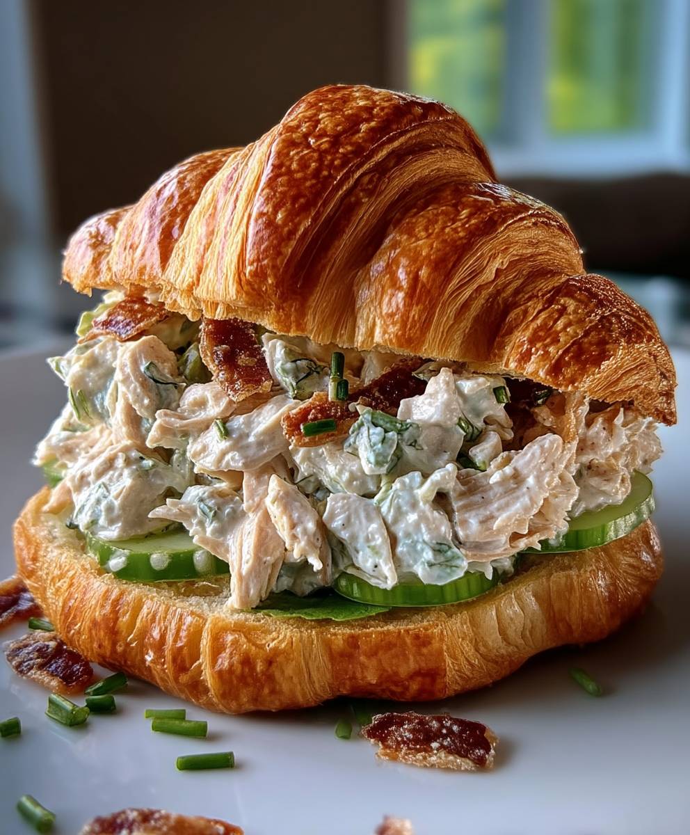 Croissant Hähnchensalat Sandwich