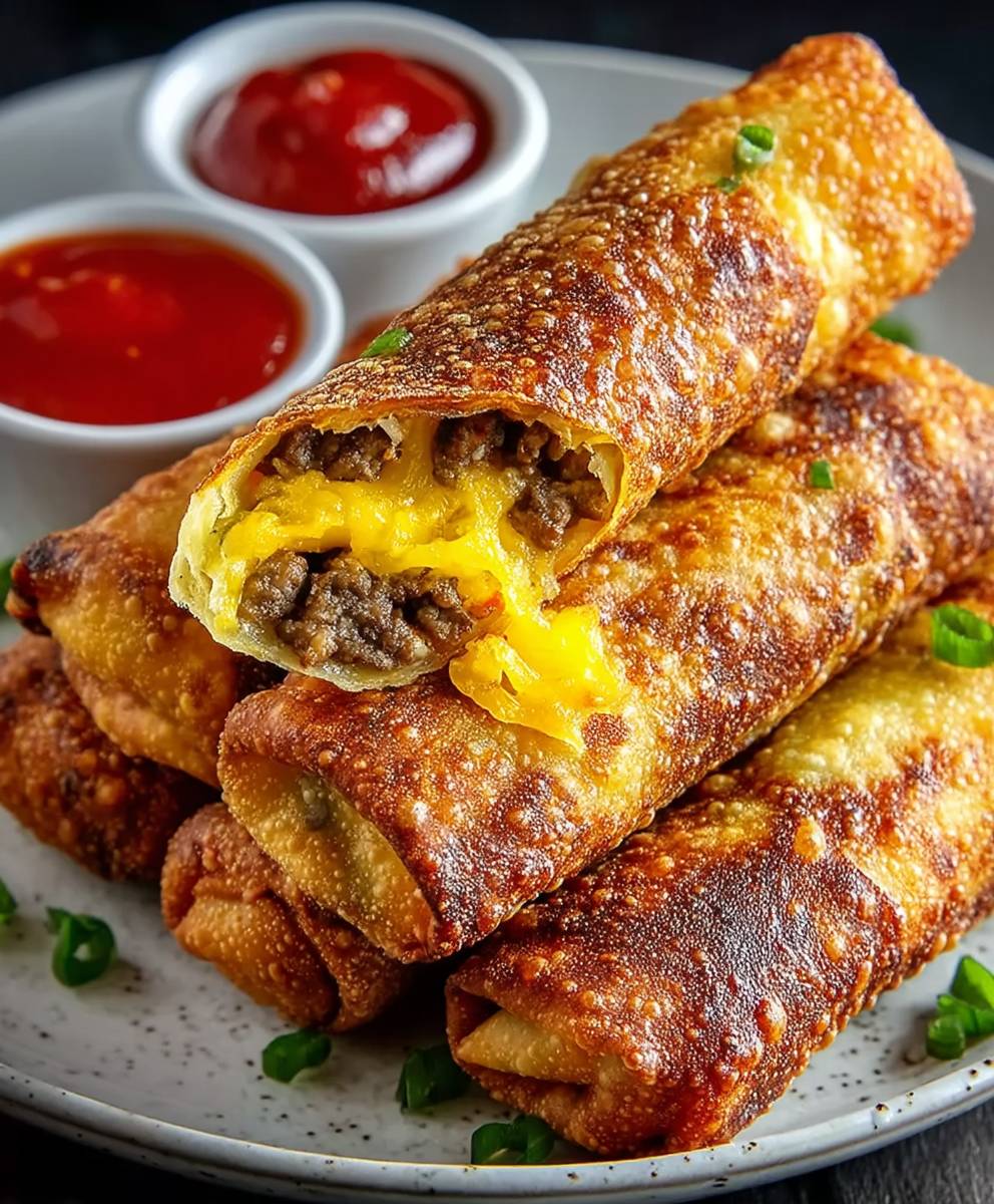 Cheeseburger Egg Rolls