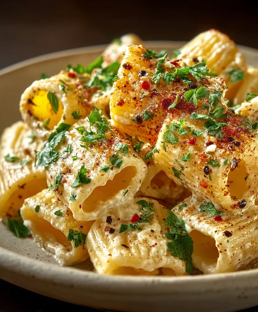 Herzhafte Rigatoni Parmesansoße