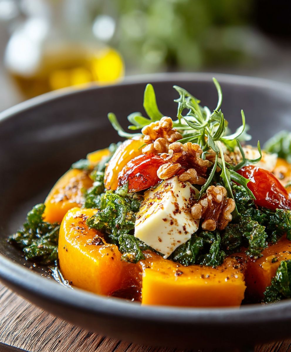 Grünkohl Butternusskürbis Frühstücksschale