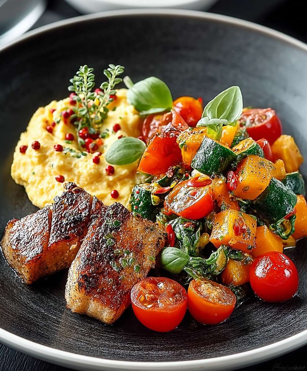 Gemüse Rührei Frühstück