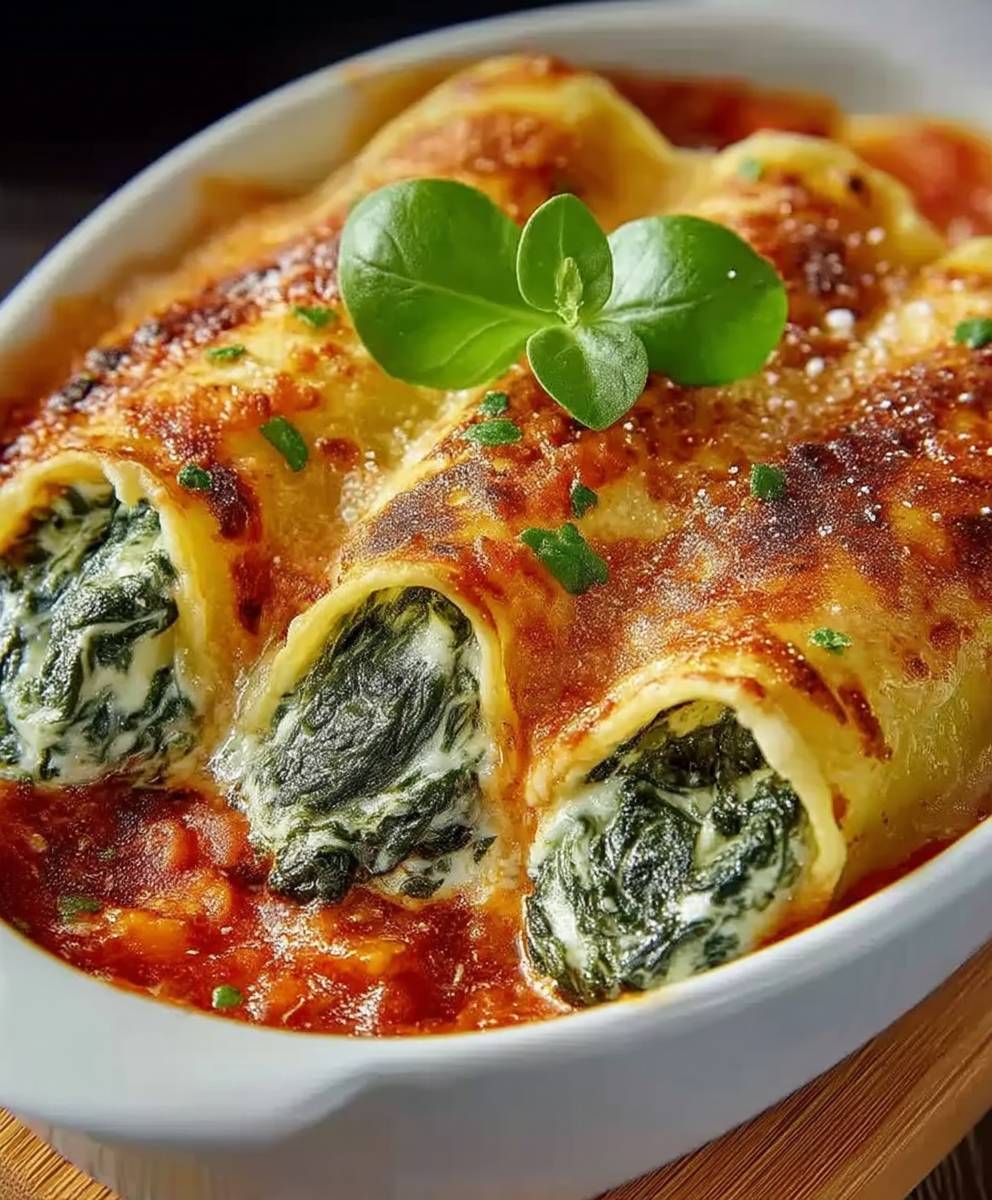 Cannelloni Spinat Ricotta Füllung