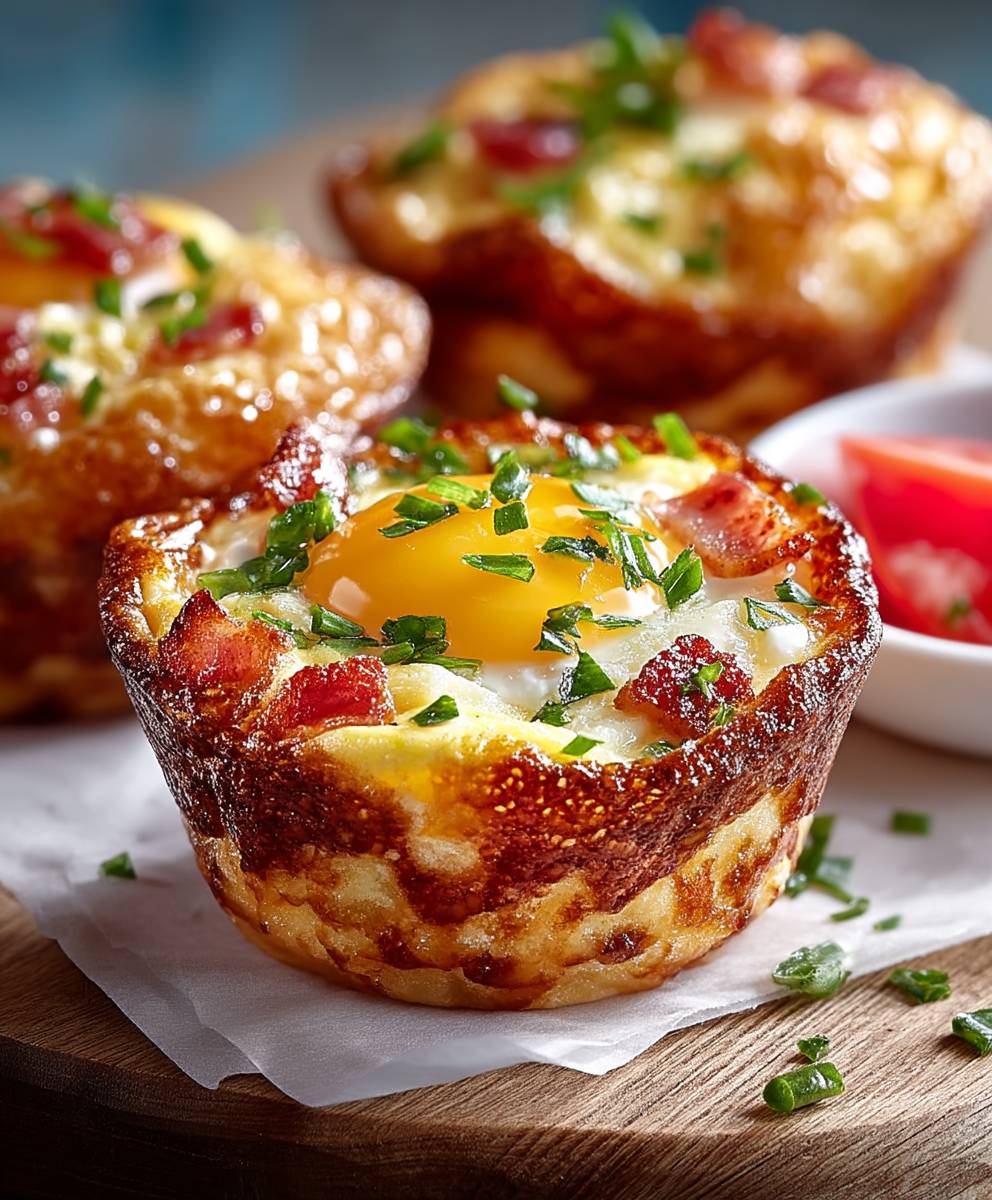 Frühstücksmuffin mit Ei Speck