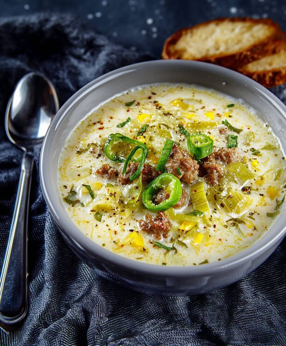 Käse Lauch Suppe Hackfleisch