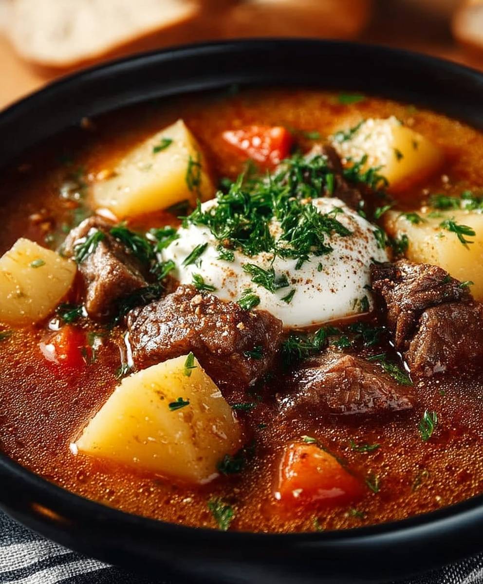 Gulaschsuppe mit Kartoffeln