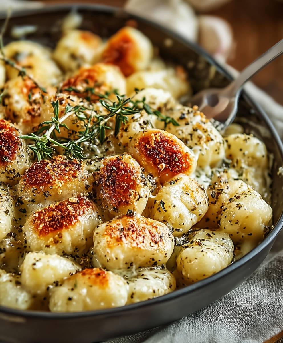 Hähnchen Gnocchi Knoblauchbutter