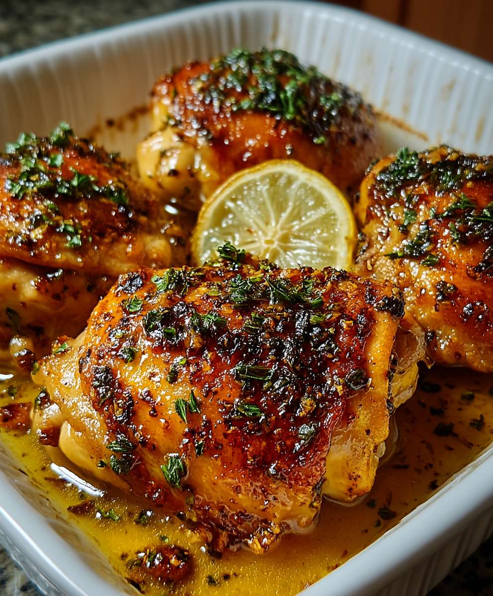 Zitronen Butter Hähnchen backen