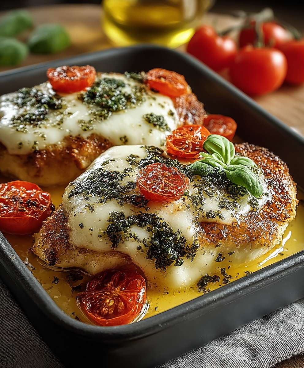 Mozzarella Hähnchen zubereiten