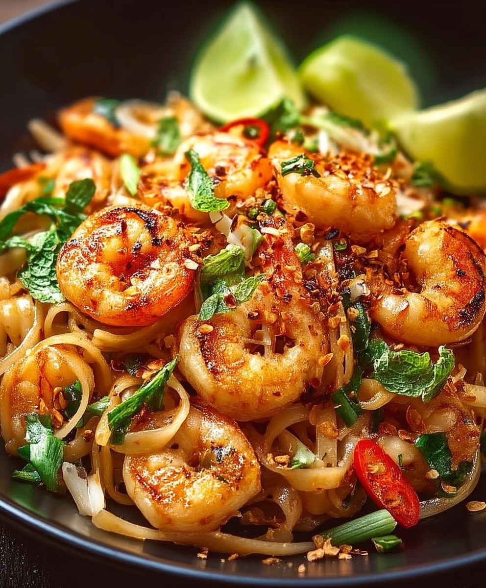 Shrimp Pad Thai Erdnusssoße