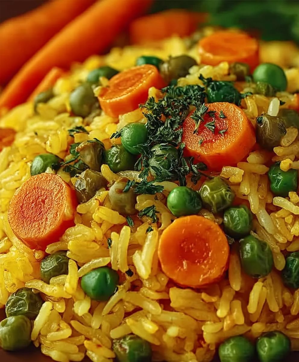 Curryreis Erbsen Möhren