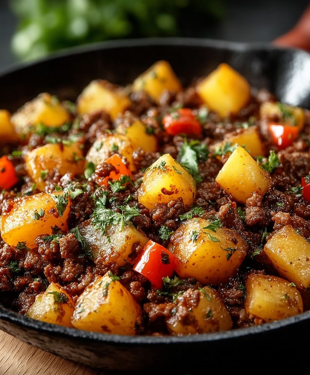 Mexikanische Hackfleisch Pfanne Kartoffeln